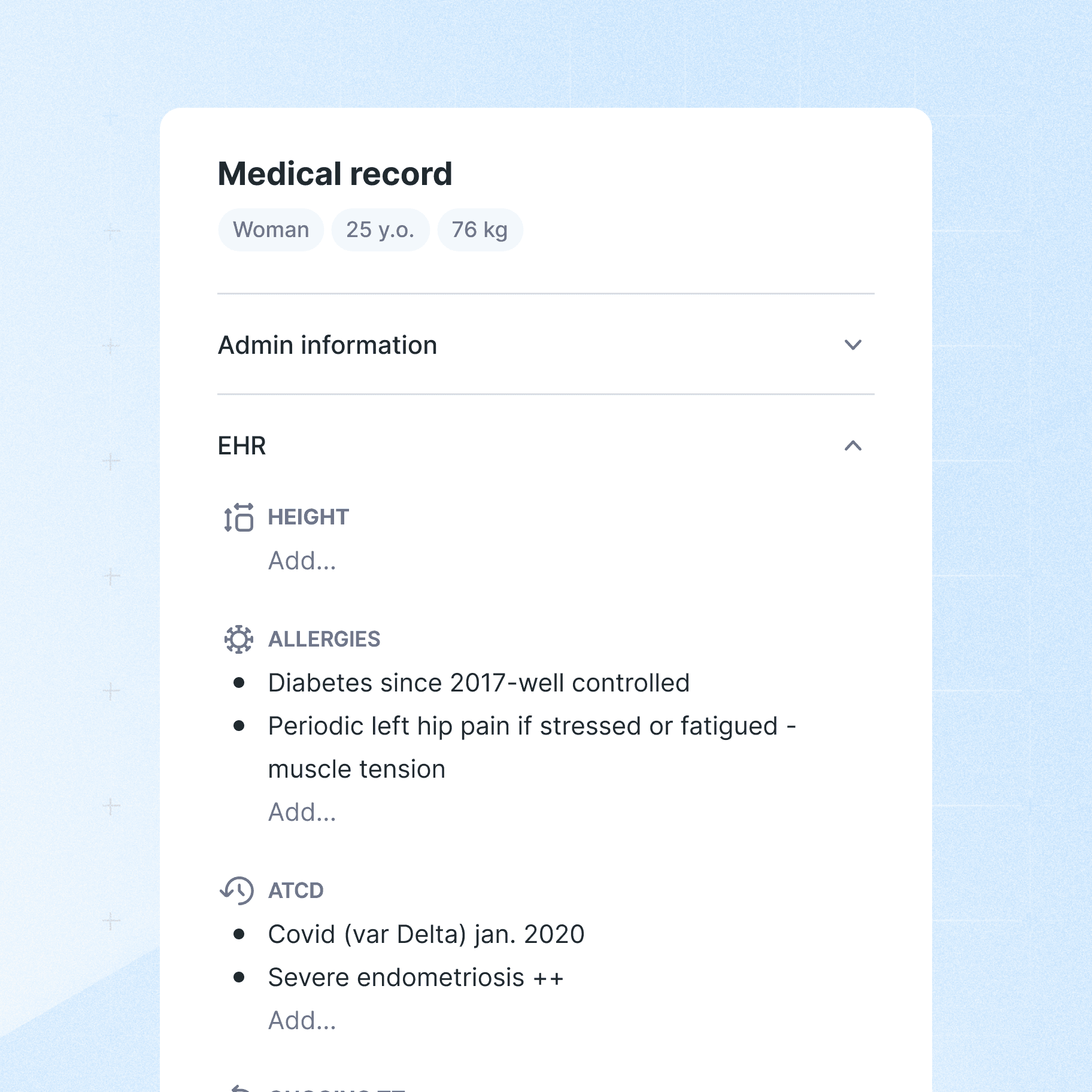 Update medical records from patient interactions